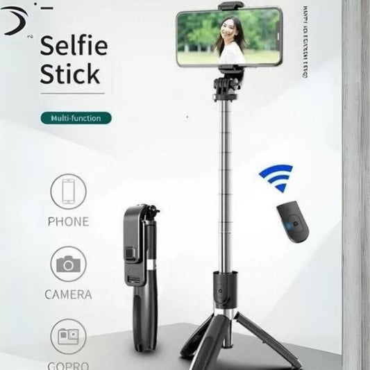 Shine Zone™  3-in-1 Selfie Stick Tripod with Extenfdable Flash & Bluetooth Remote